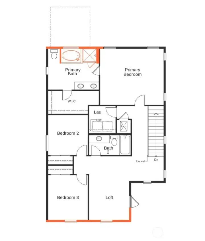 Upper floor layout