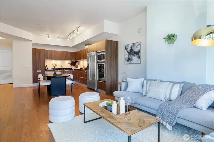 Gleaming, timeless hardwood floors add warmth and elegance throughout the home.