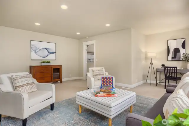 Curl up in front of a movie, or sit around for game night.