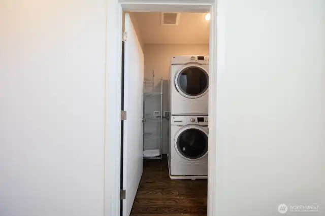 Laundry conveniently located on same level as primary bedroom.