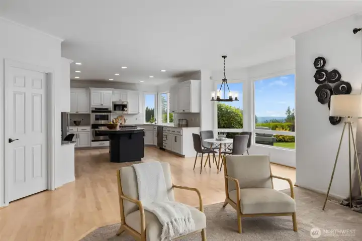 Open concept creates a fantastic gathering space.
