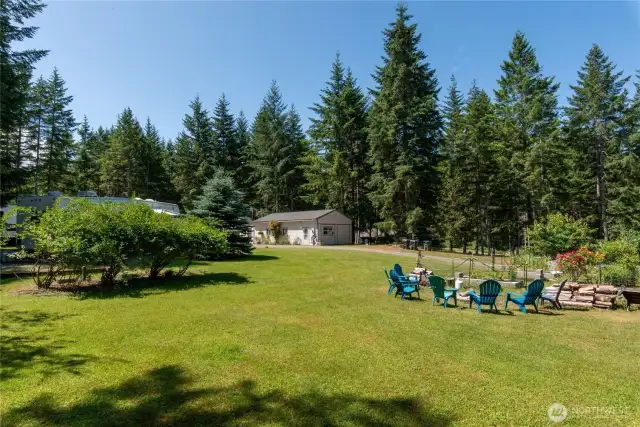4 huge blueberry trees Camping space and community fire pit