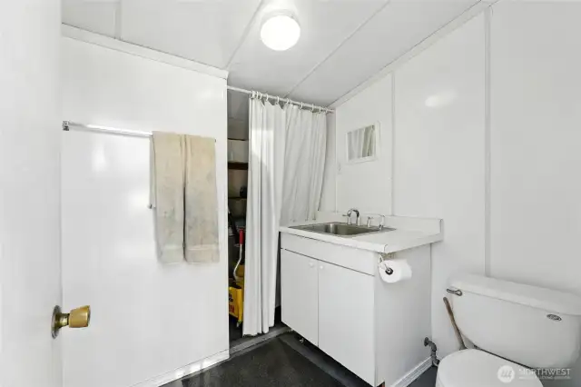 Bathroom in shed