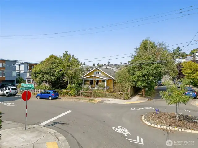 NW corner of intersection
