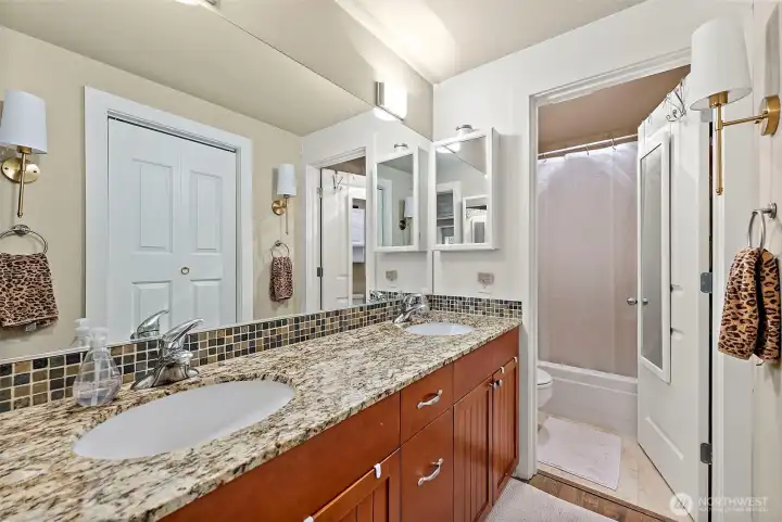 Primary Bath with Granite and Dual Sinks