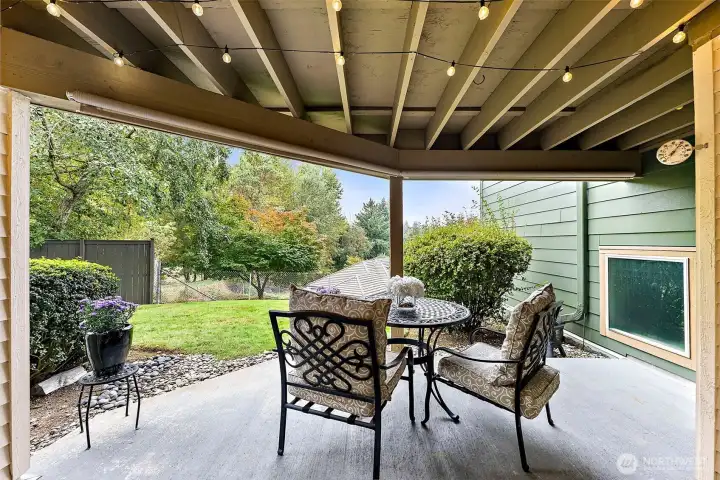 Lower Level Deck with Storage. Very Private