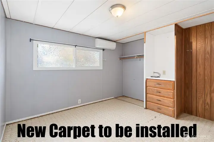 Primary Bedroom, closet doors in shed