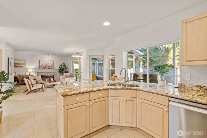 Open to family room