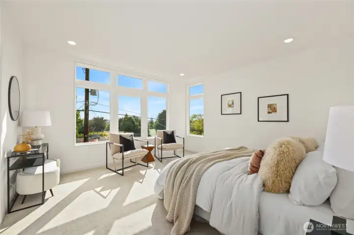 Spacious primary bedroom.