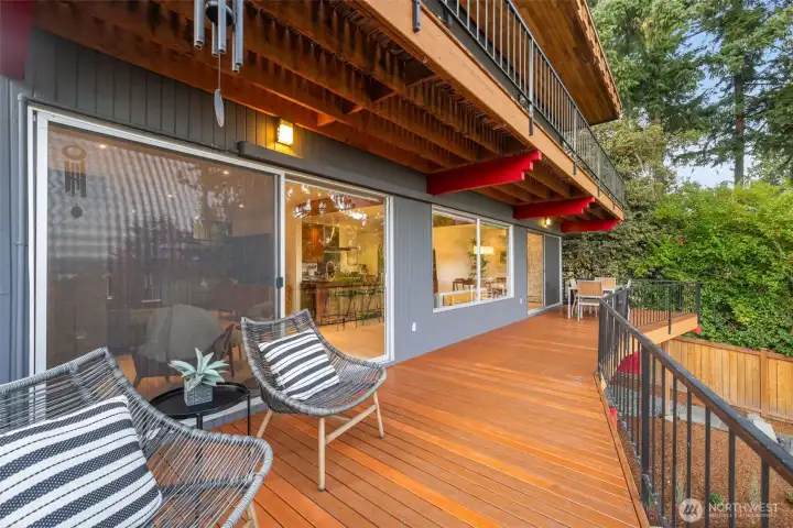 Decks designed for entertaining or quiet relaxation.