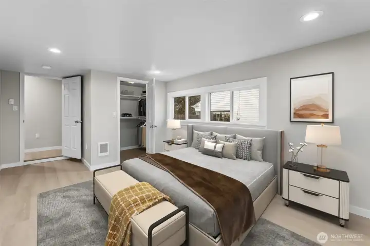 Virtually staged photo of  Primary bedroom.