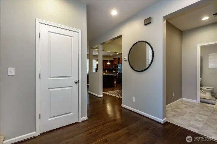 Nice wide hallways with LVP.