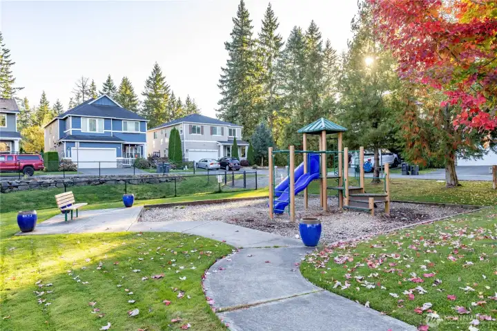 Neighborhood park within a stone's throw in it's own cul-de-sac.