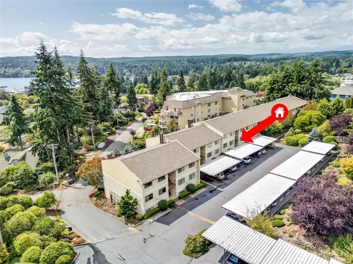 Unit 14 on the 2nd floor with a covered parking space.