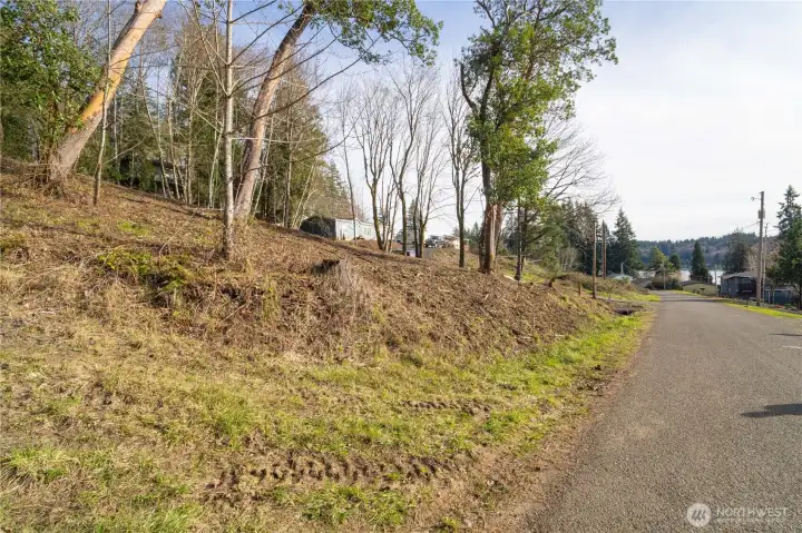 Looking back up the parcel