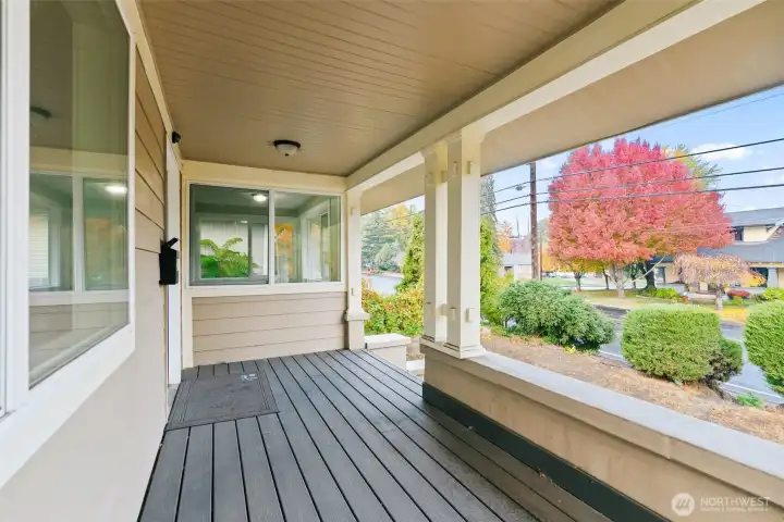 Charming covered front porch. Charming covered front porch.