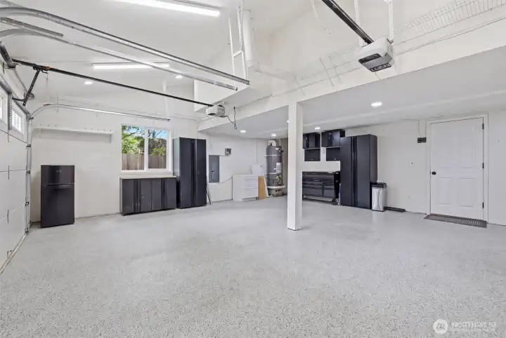 2 car garage with space for more storage