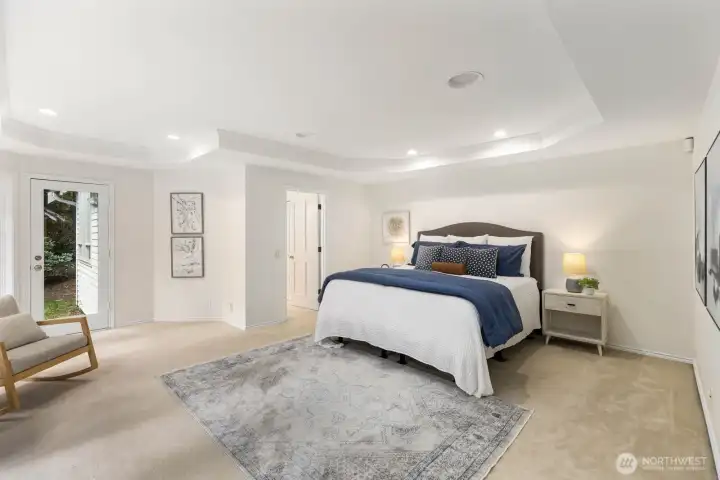 Spacious primary suite.