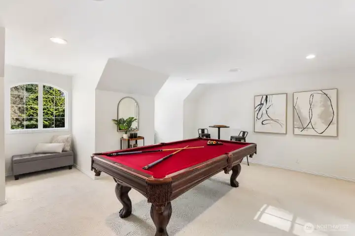 Expansive recreation room.