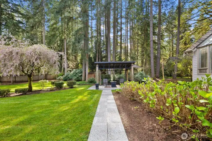 Private backyard retreat with gazebo