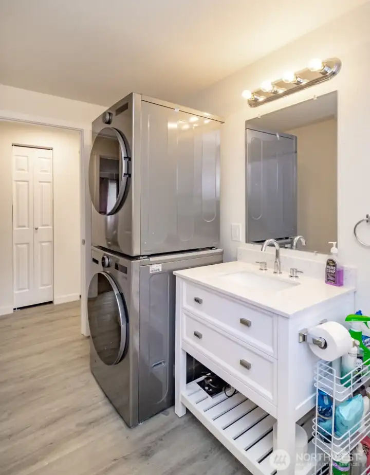 Laundry upstairs and downstairs