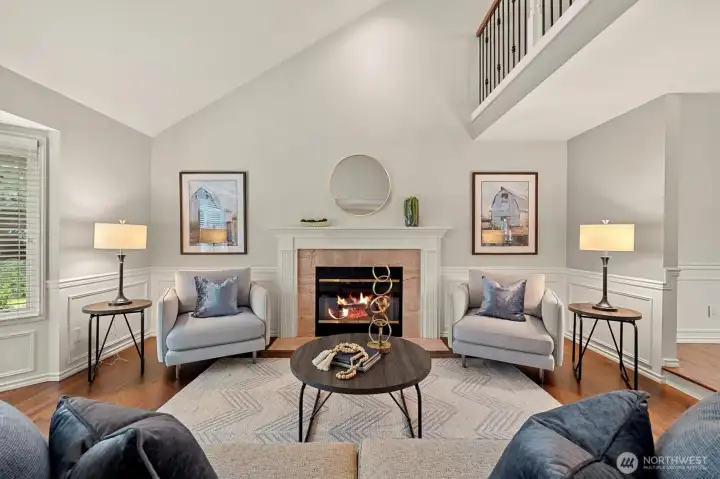 Bonus room is open to the living room. Easily closed off if desired