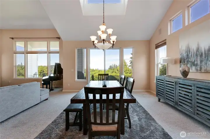 Huge windows bring in an abundance of natural light