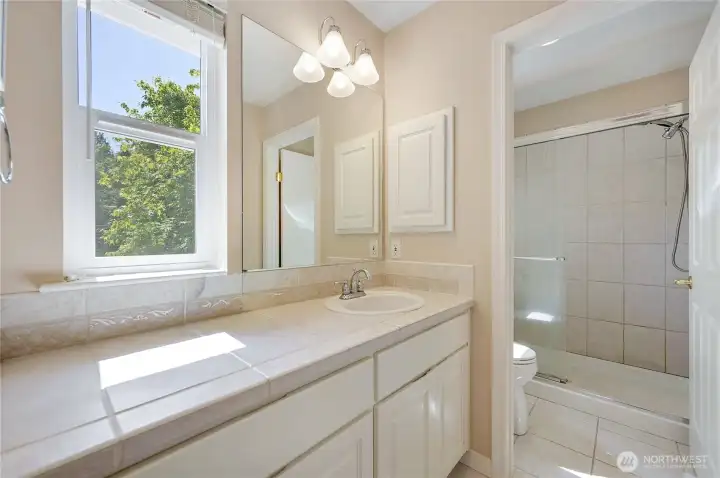 Full bath on the second floor