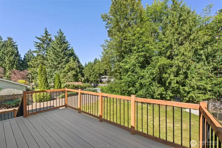 Extra large brand new Trex deck.