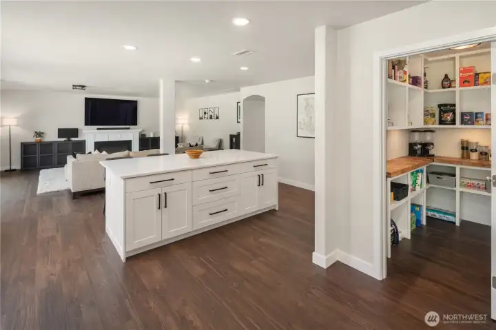 Large Walk-in Pantry with built-in organization. Large Walk-in Pantry with built-in organization.