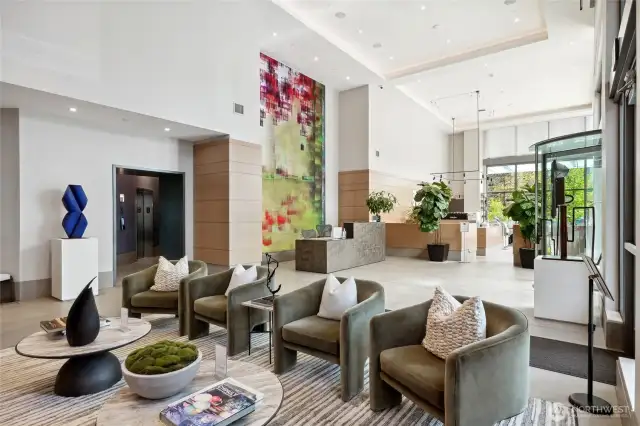 24 hr concierge & coffee shop in lobby