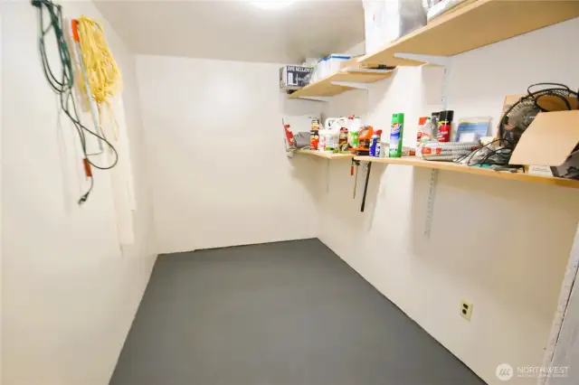Storage / work space in basement