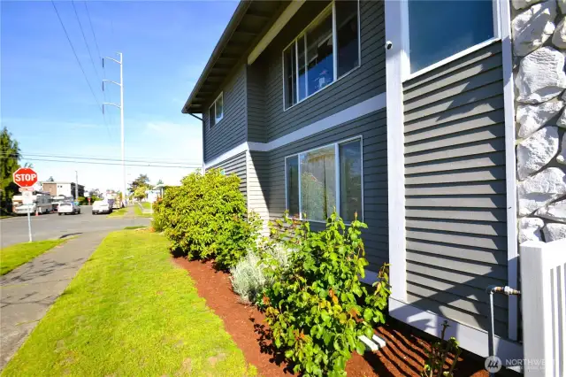 Mature landscaping