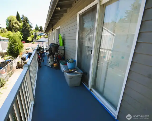 Deck off the upstairs units