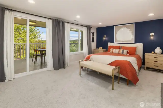 Spacious primary bedroom