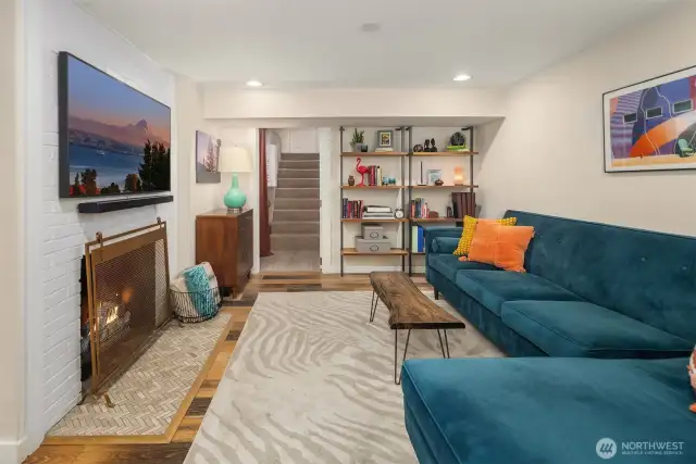 Downstairs tv room