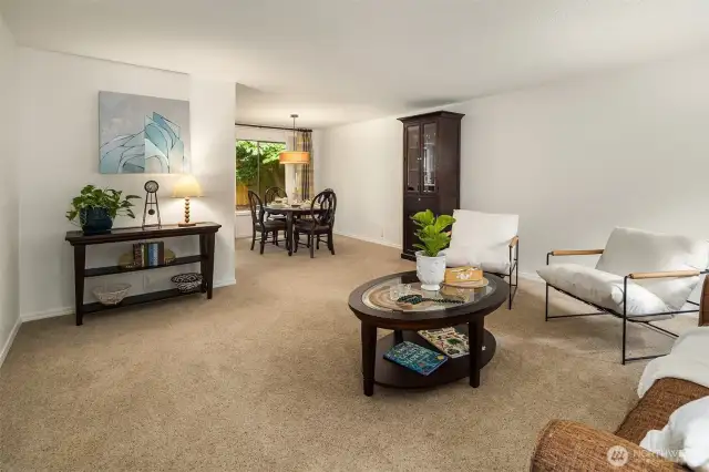 Large front living room just off the front entry leads into the formal dining room. Perfect for entertaining!