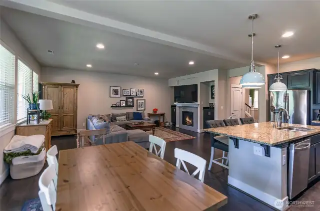 View from dining area.  Slider to the left leads to covered patio area and fully fenced yard.