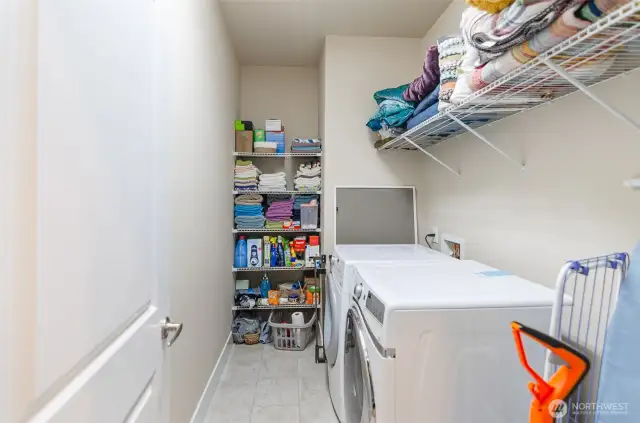 Upstairs utility room.