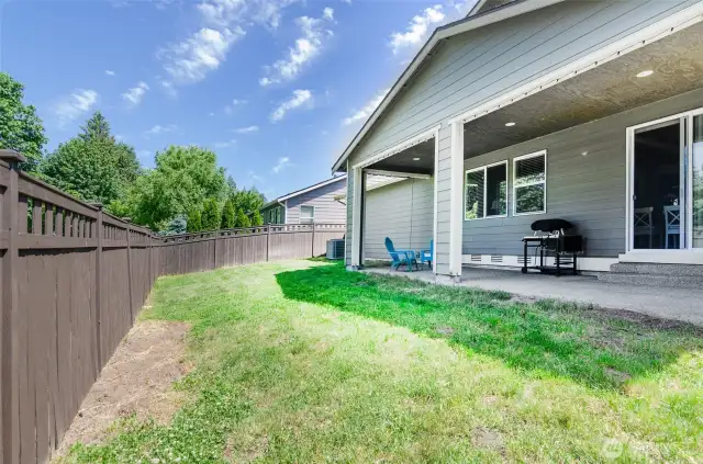 Expanded back covered porch.