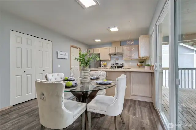 Dining area adjacent to kitchen.