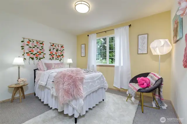 Light and bright guest bedroom.