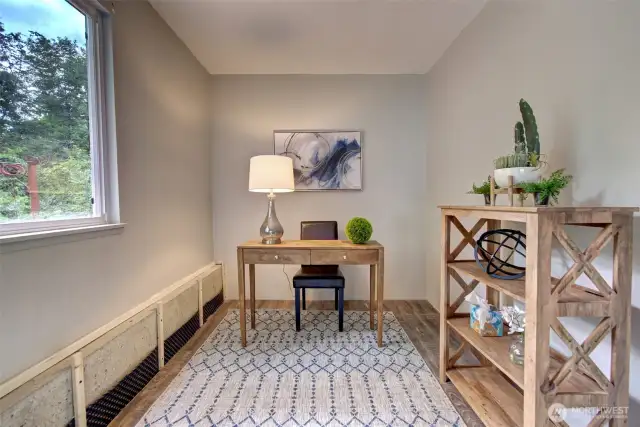 Small room off of the bonus room would make a great office area!