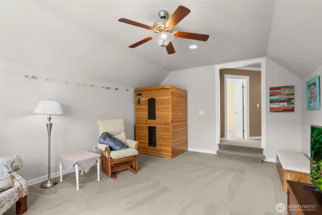 Bonus room over the garage that offers so many possibilities such as playroom, den, craft room, or exercise space. It could even be used as a fifth bedroom