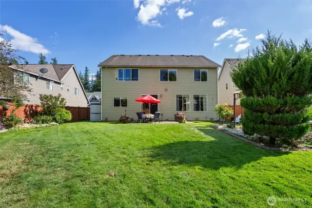 Backyard has direct access to Cedar River Trail. Great area for biking or dog walking