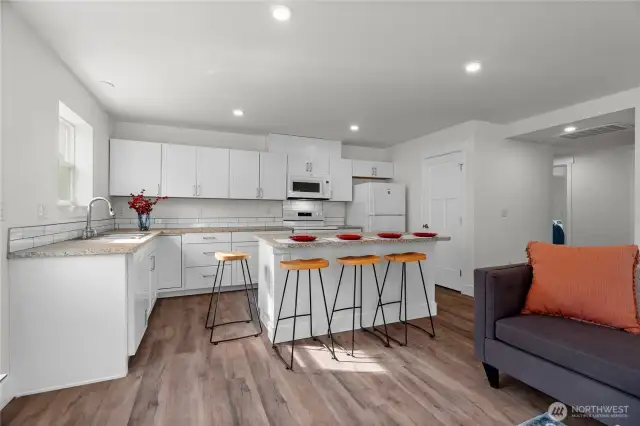 Vinyl plank flooring throughout the home.