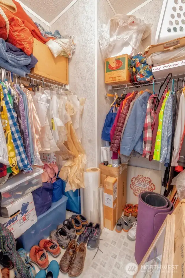 Primary showcases large walk-in closet
