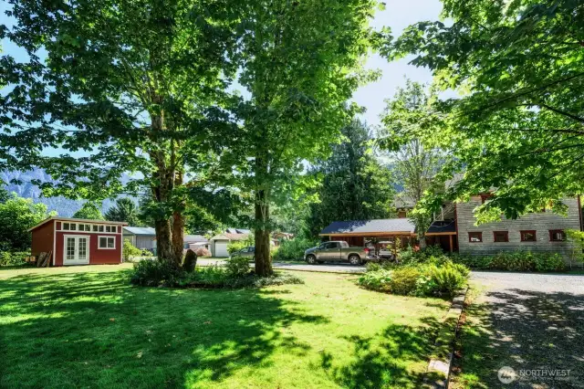 Set on a generous .40 acres across {5 city lots} with just the right mix of sun and shade from mature trees.