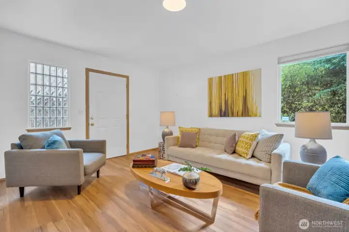 Bright lower level flex space