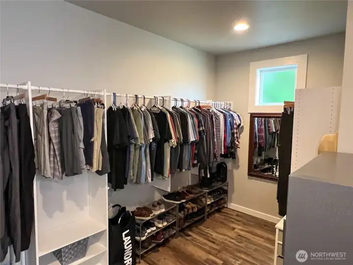 Large walk-in closet.